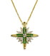 14K Gold Diamond & Emerald Star Of Bethlehem Opening Magnetic Necklace